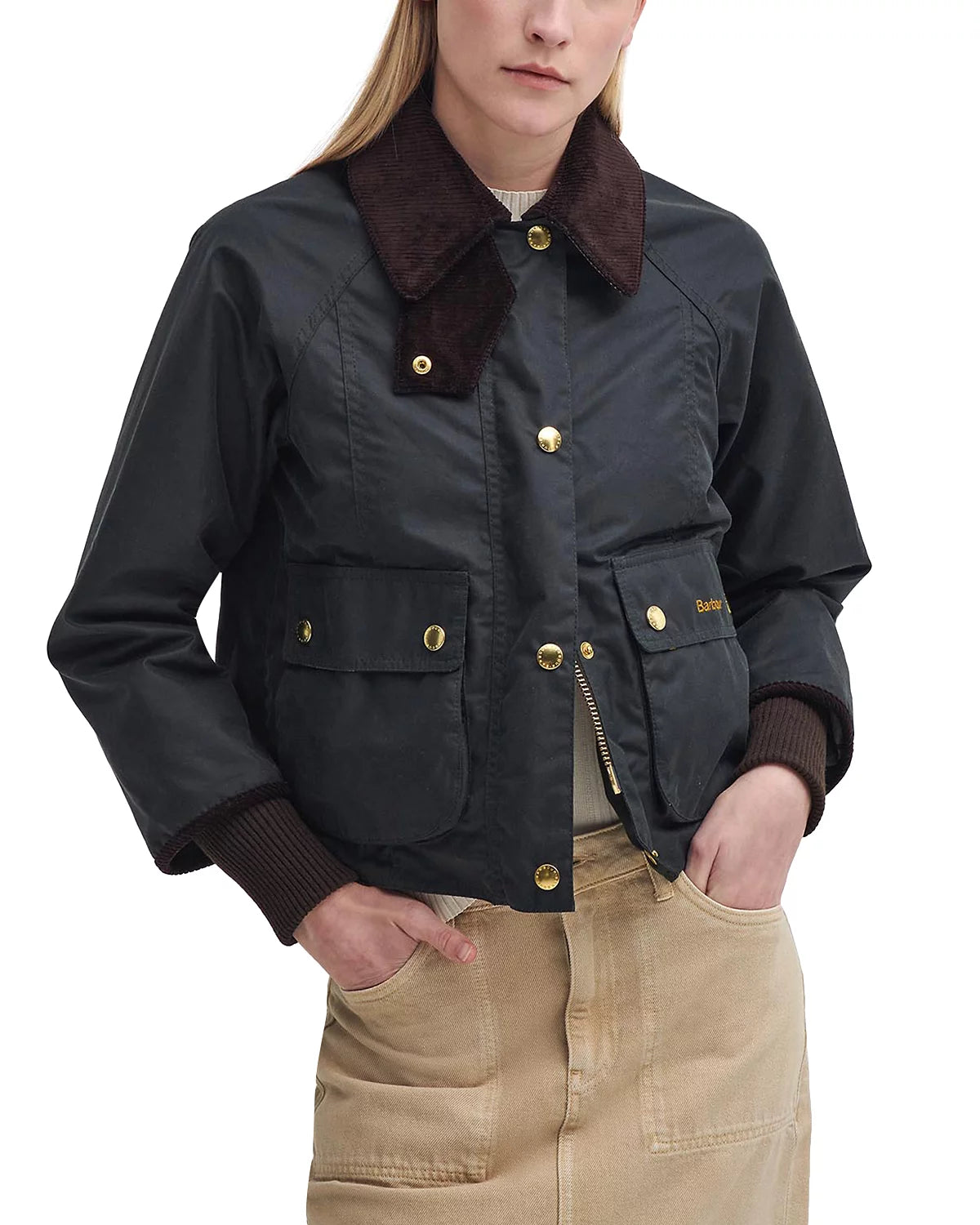 Barbour Beadnell Cropped Waxed Coat