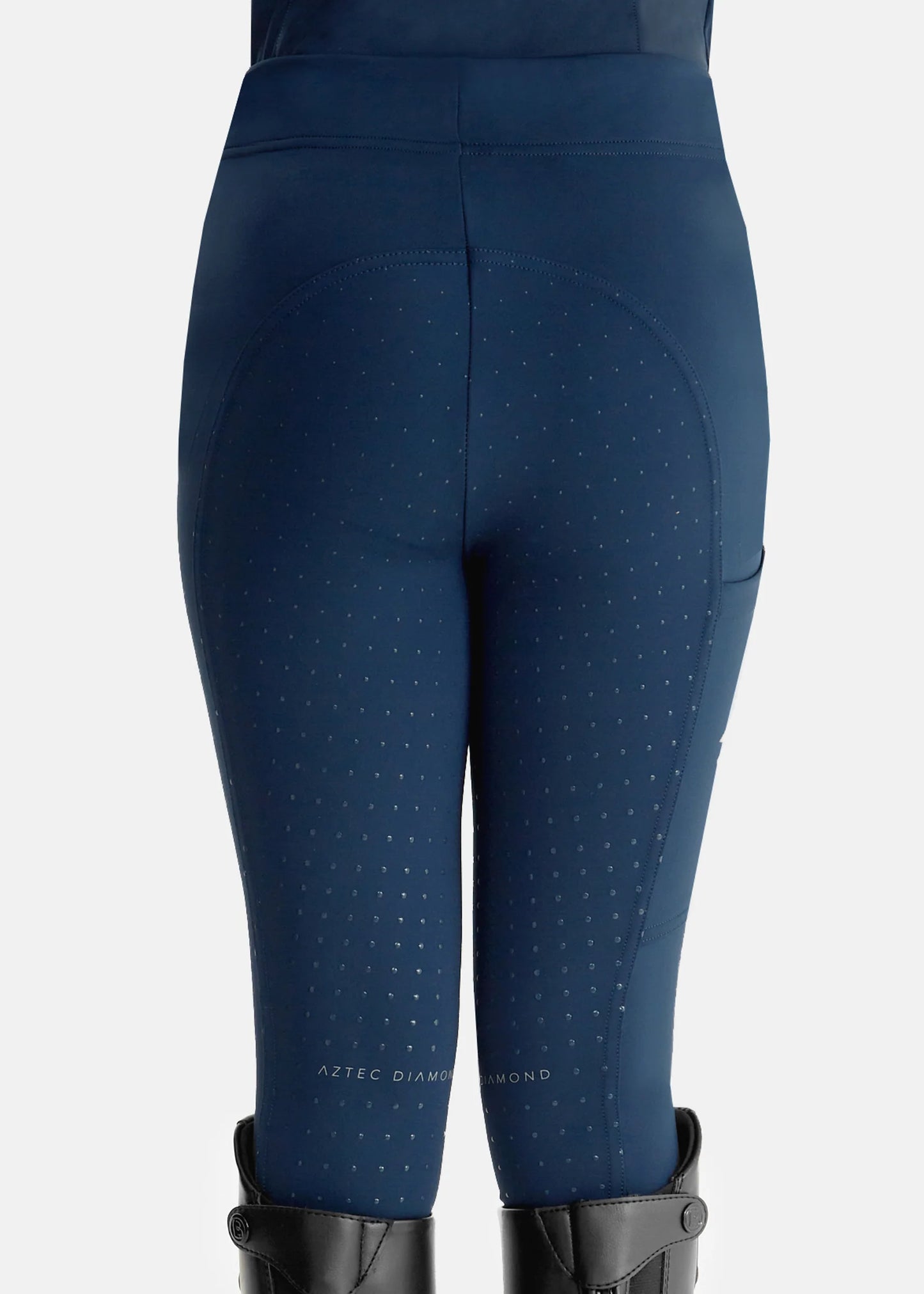 Aztec Diamond Young Rider Full Seat Leggings Navy