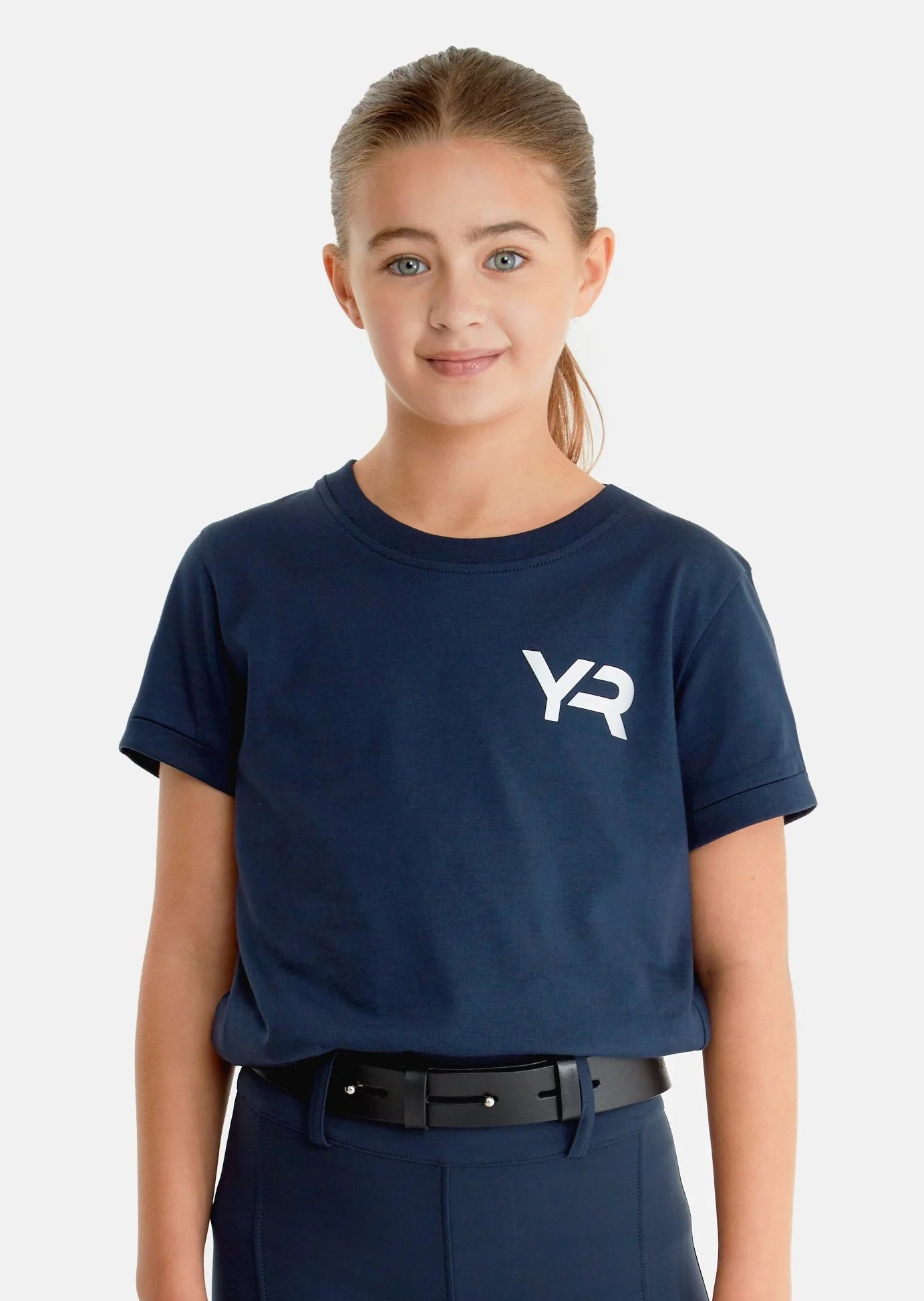 Aztec Diamond Young Rider Navy T-Shirt with Gee Gee Logo