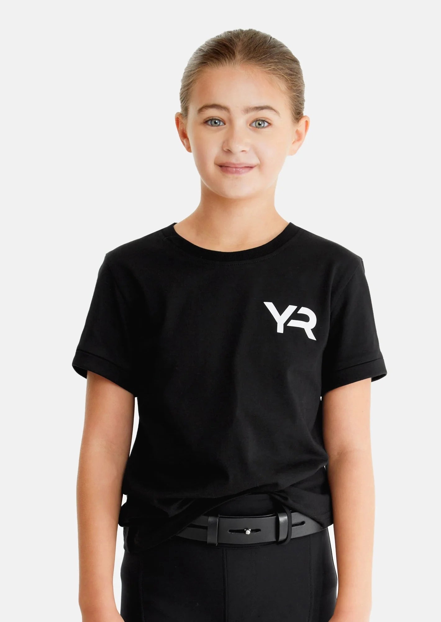 Aztec Diamond Young Rider Black T-Shirt with Gee Gee Logo