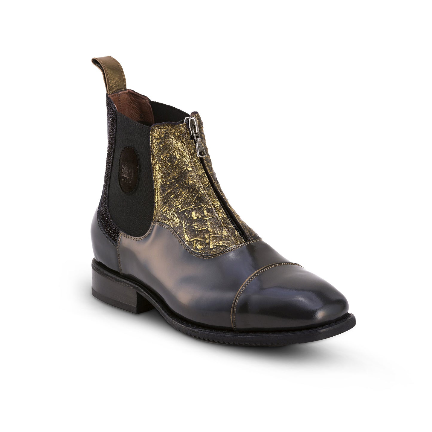 DeNiro Paddock boot T123 Graffiti Collection Gold Brushed Grey