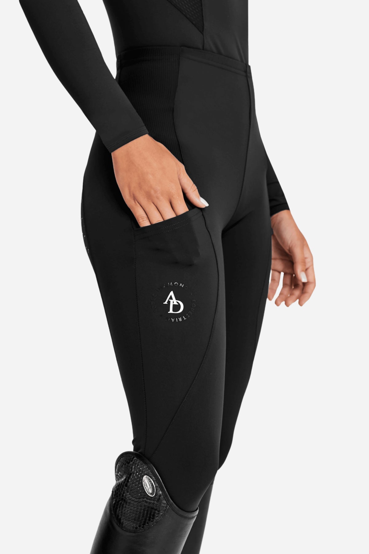 Aztec Diamond Icon Riding Leggings Black