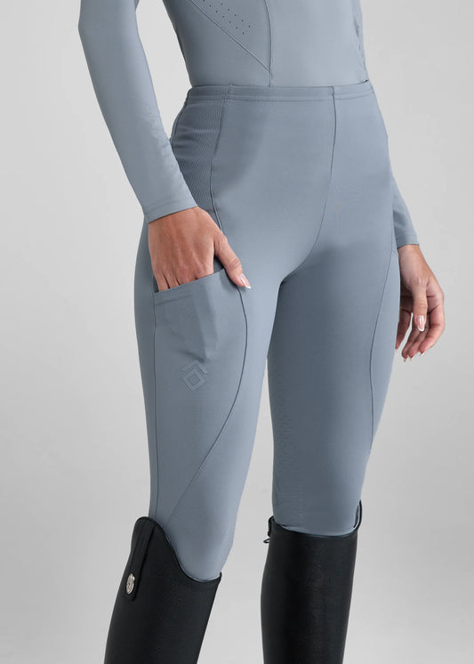 Aztec Diamond Core Riding Leggings Full Seat Ash Blue