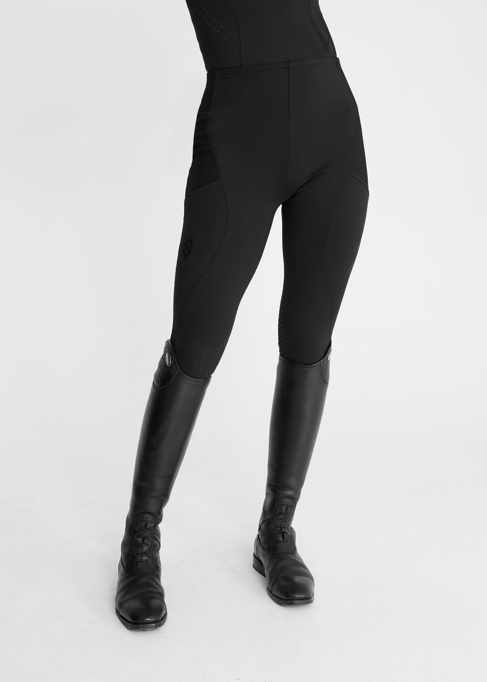 Aztec Diamond Core Full Seat Leggings in Black: Durable and Stylish Riding Legwear | Gee Gee Equine 