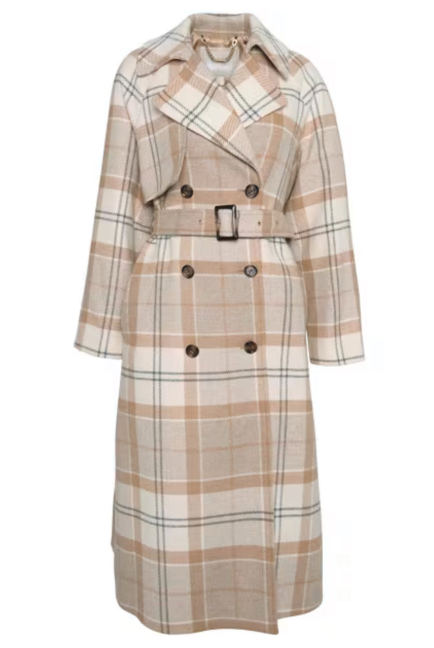 Barbour WOMEN'S BARBOUR CLAUDETTE WOOL TRENCH COAT