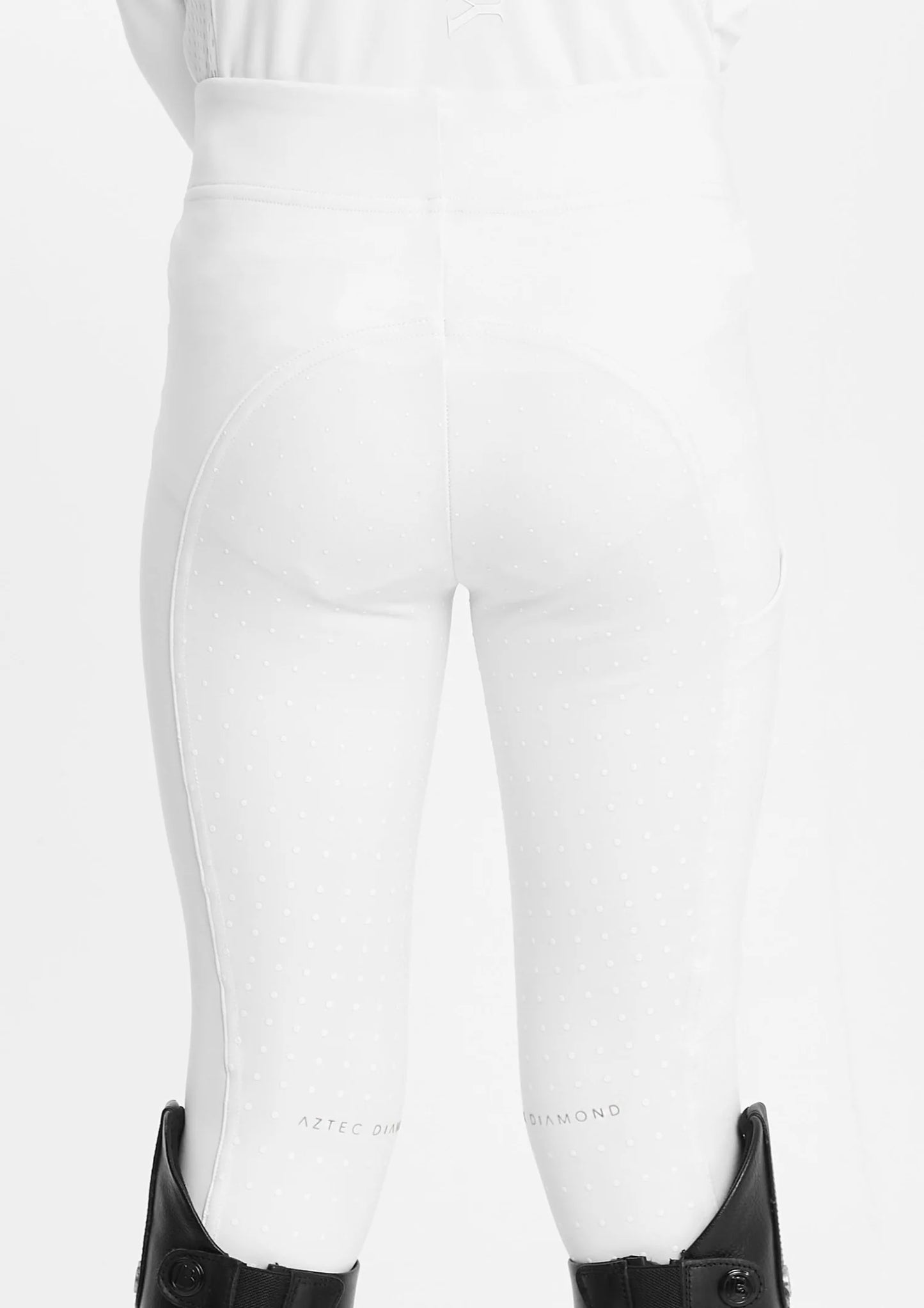 Aztec Diamond Young Rider Full Seat Leggings White