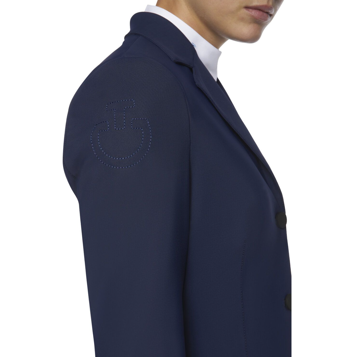 Gee Gee Equine Cavalleria Toscana American Riding Show Coat in Olive and Navy - Dressage Apparel