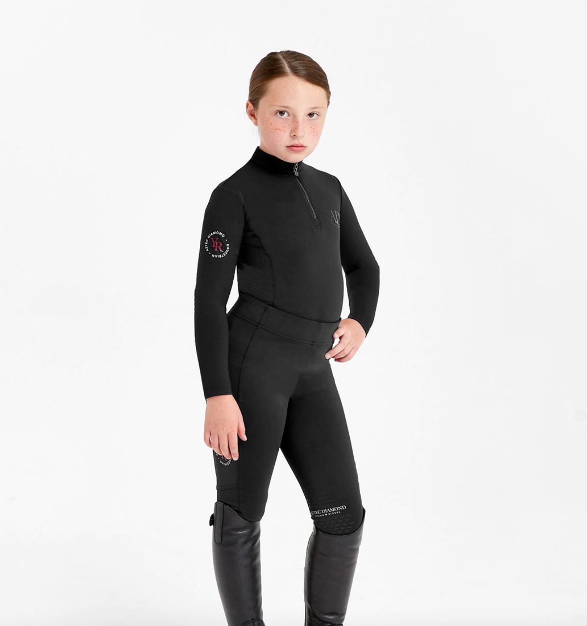 Aztec Diamond Kids Longsleeve  YR Base Layer Black 25% Off