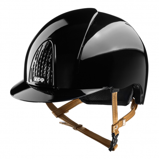 Kep Smart Black Polish Polo Visor Helmet SALE