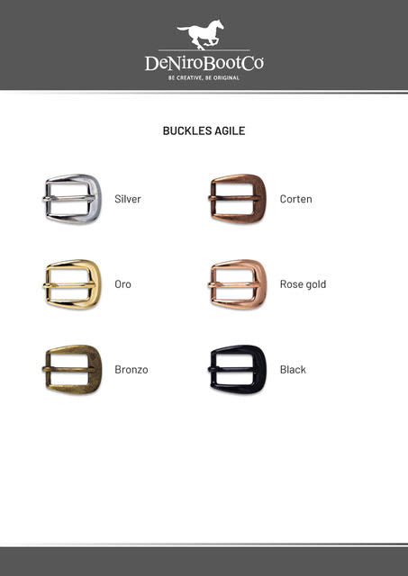 DeNiro Dressage or Jumper Boot Buckles , Hooks, Logo and Spur straps